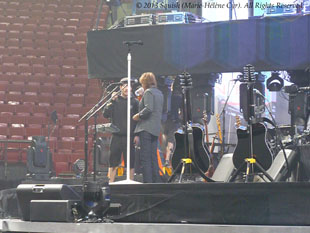 First backstage tour before the Bon Jovi show at the Bell Centre, Quebec, Canada (February 14, 2013)